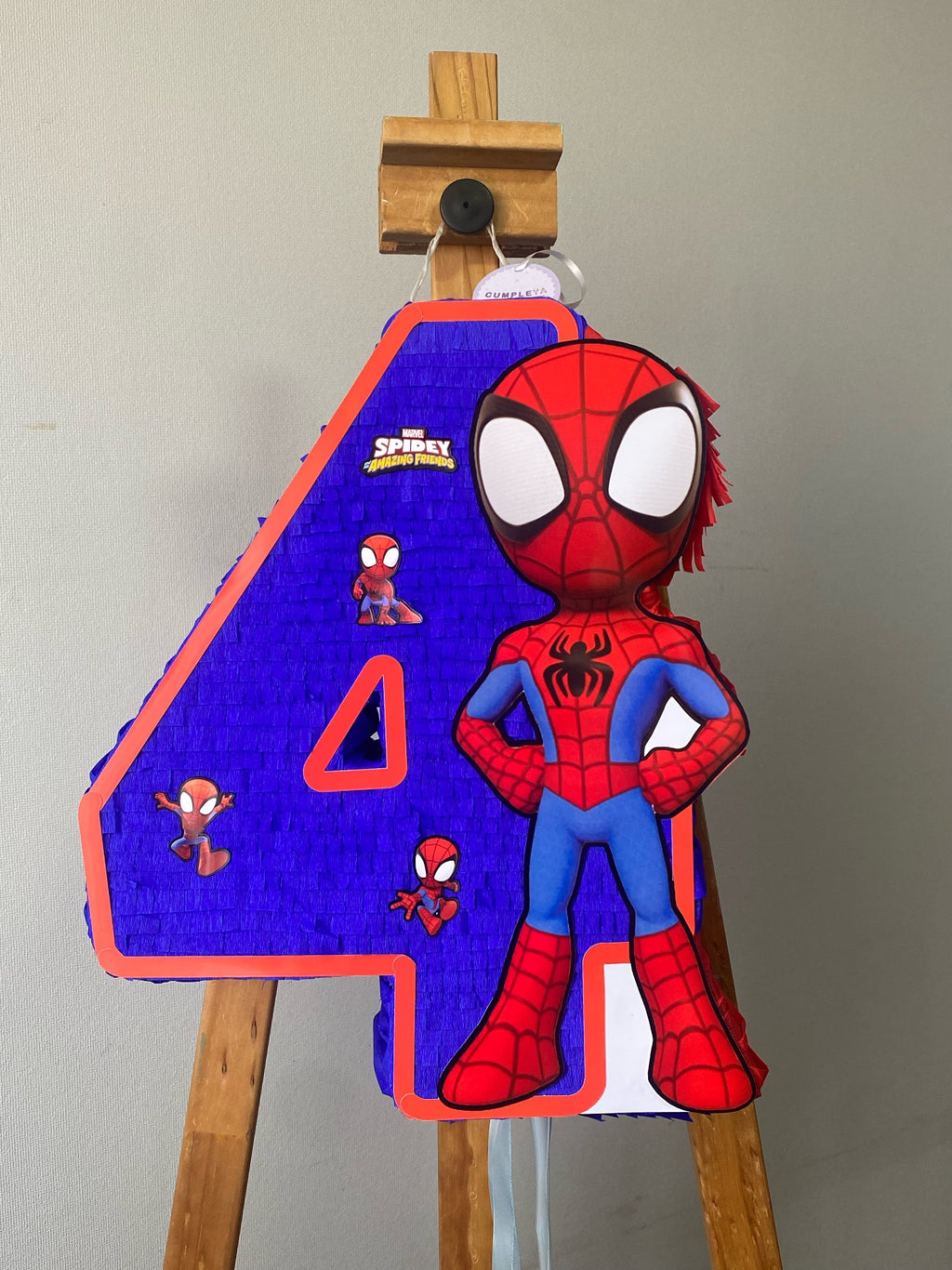 PIÑATA SPIDER-MAN SPIDEY NIÑO NÚMERO 4 40CM PREMIUM