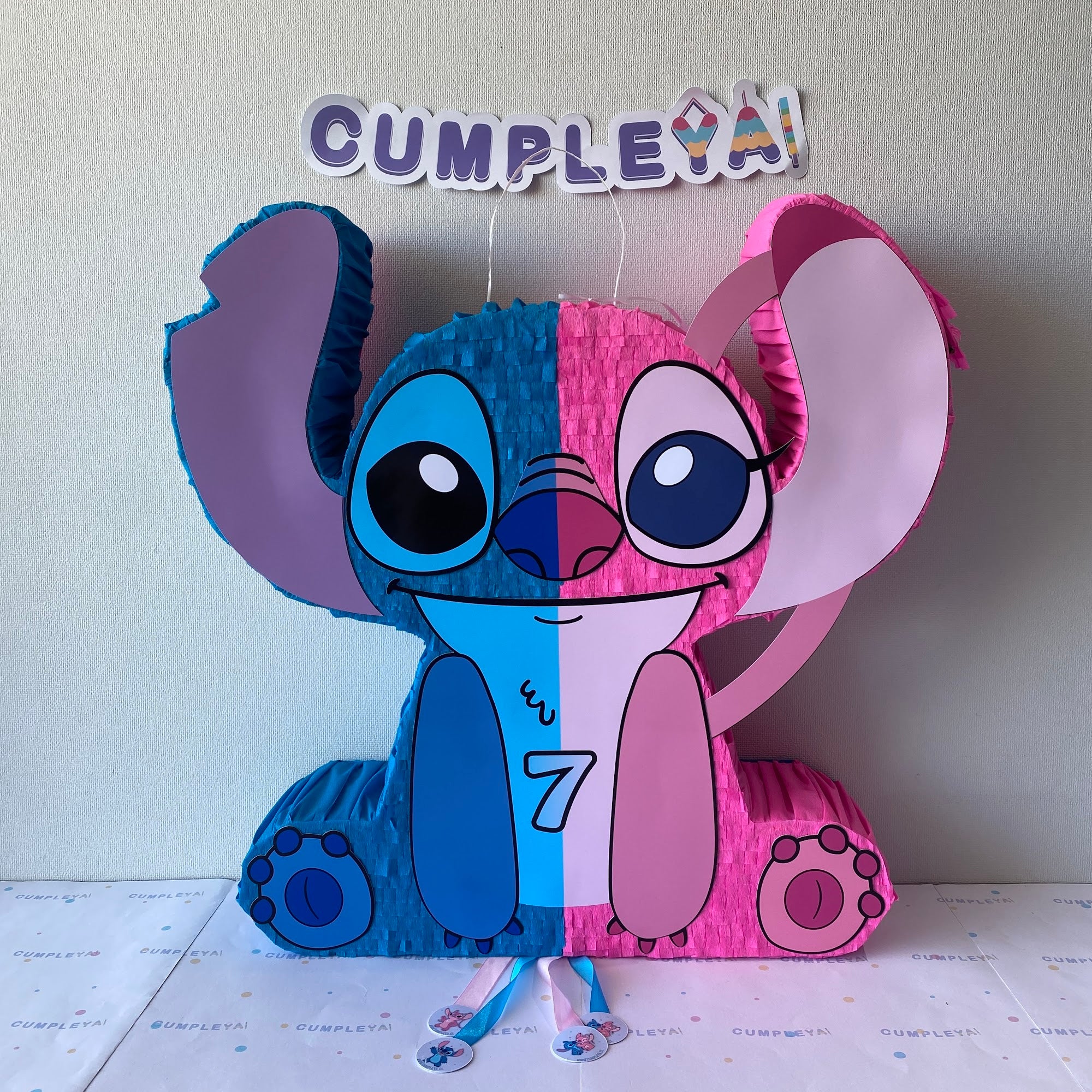 PIÑATA STITCH Y ÁNGELA 60CM PREMIUM