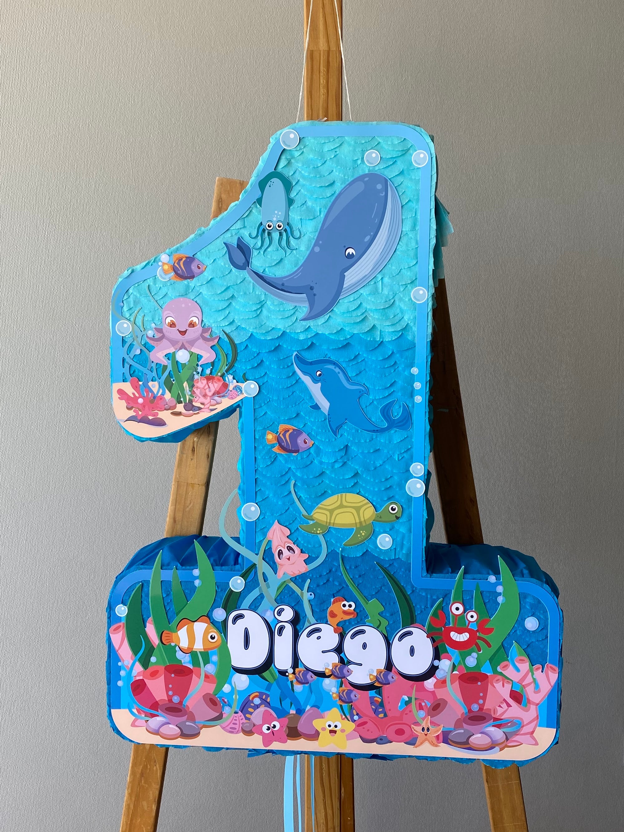 PIÑATA ANIMALITOS DEL MAR 60CM PREMIUM