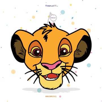 PIÑATA 60 CM XL CABEZA SIMBA