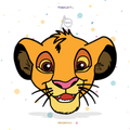 PIÑATA 60 CM XL CABEZA SIMBA