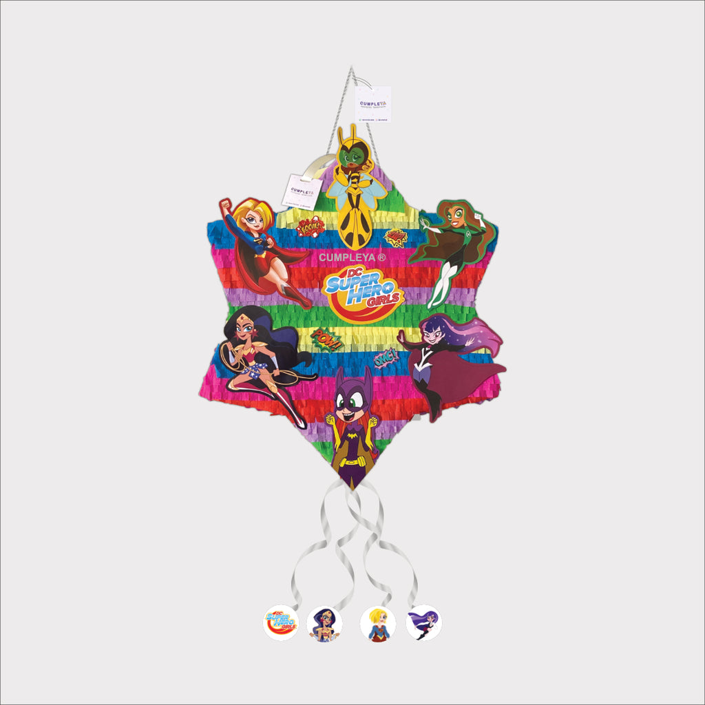 PIÑATA NÚMERO 5 DE SUPERHEROE GIRL 40CM PREMIUM