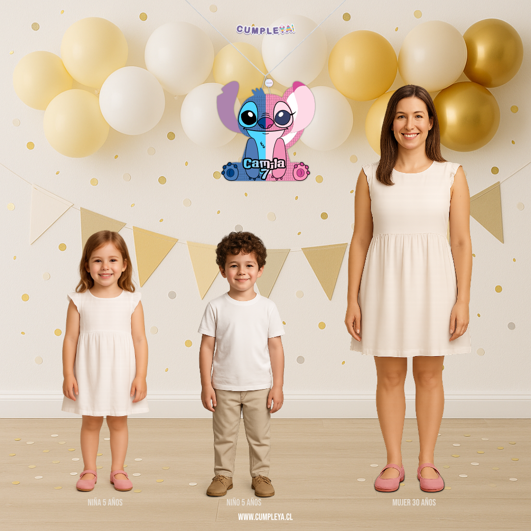 PIÑATA STITCH Y ÁNGELA 40CM PREMIUM