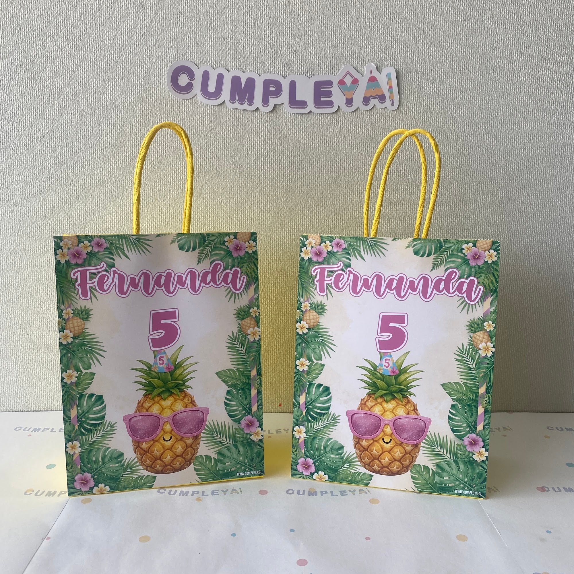 BOLSA SORPRESA 16 × 21 × 8 CM PIÑA