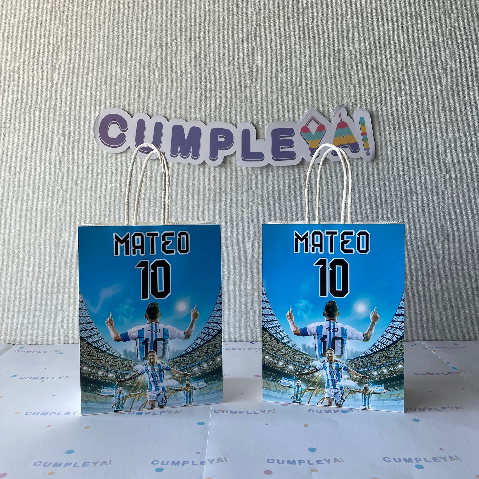 BOLSA SORPRESA 16 × 21 × 8 CM MESSI ARGENTINA