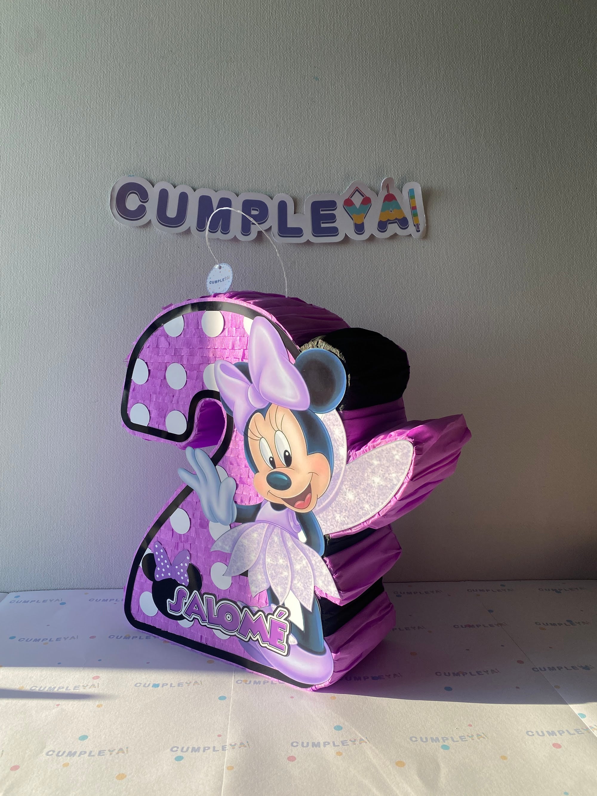 PIÑATA NUMERO 2 MINNIE HADA 40CM PREMIUM