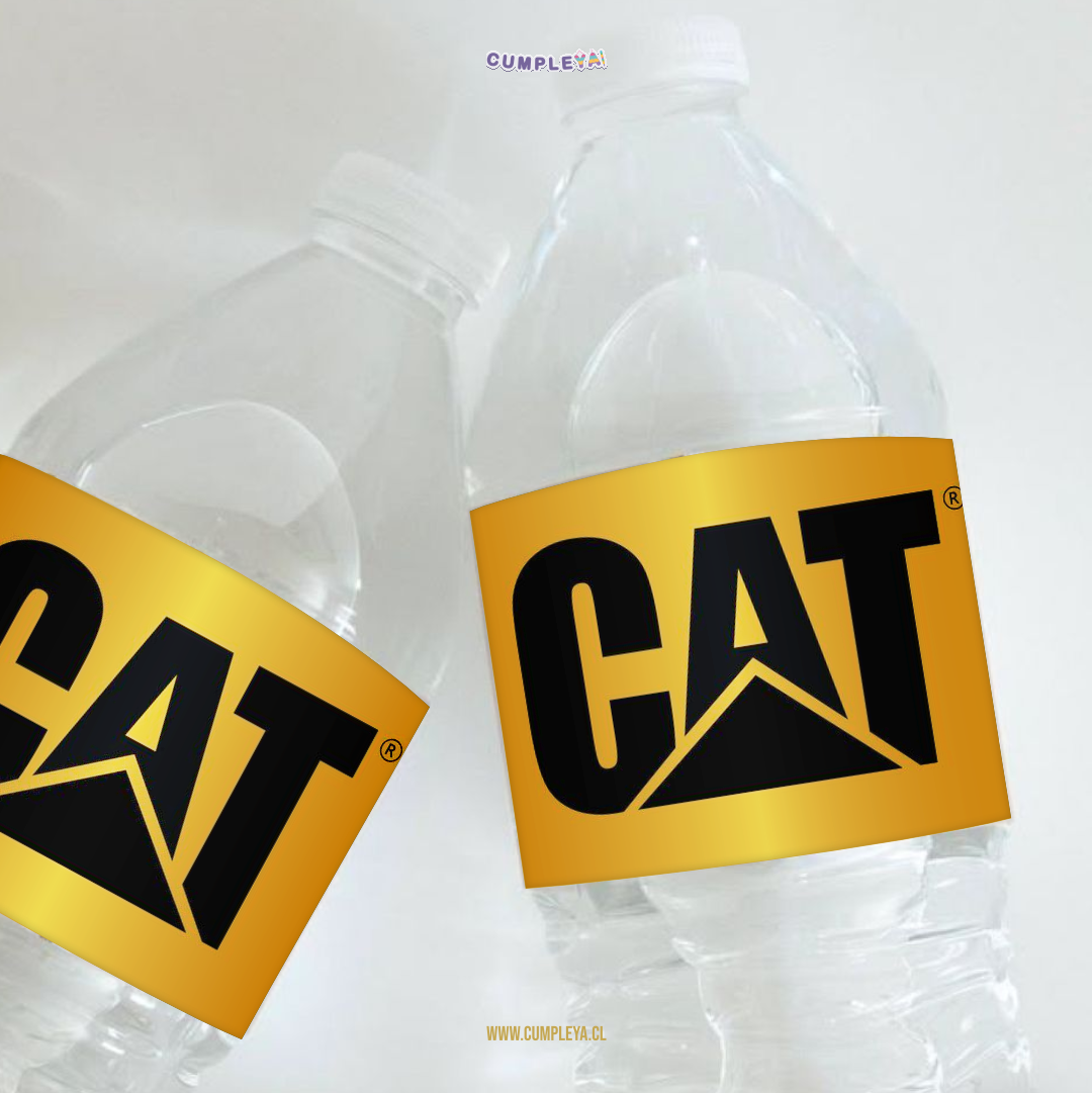 STICKER CAT PARA BOTELLA 250ML 18X3, 5CM SET 12U