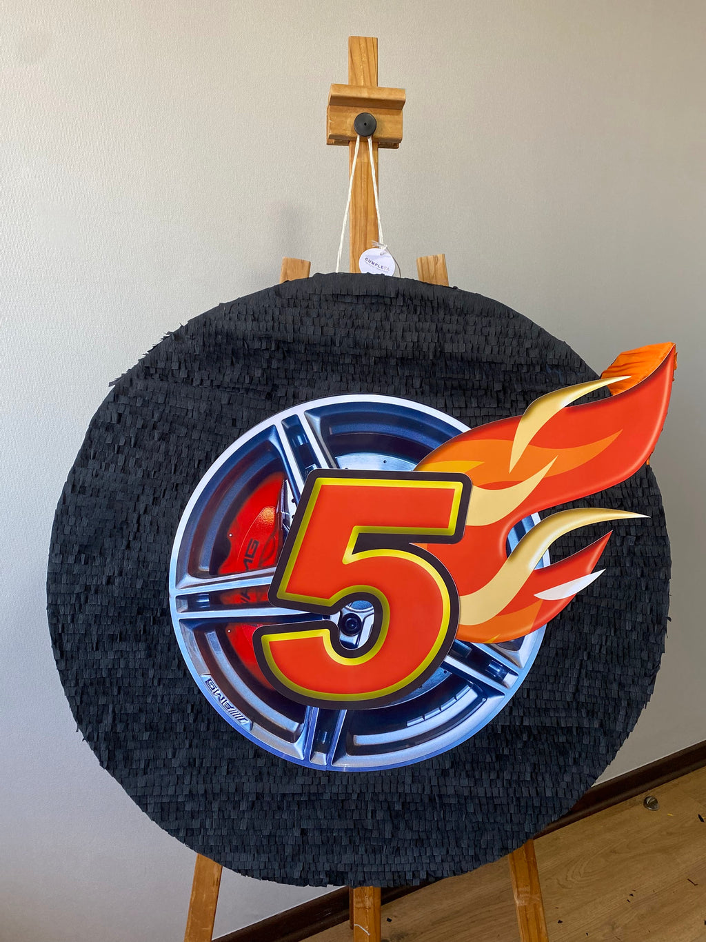 PIÑATA RUEDA DE AUTO 60CM PREMIUM