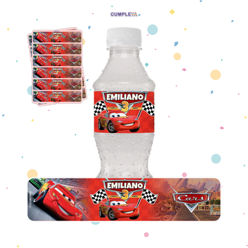 STICKER PARA BOTELLA 12 U CARS
