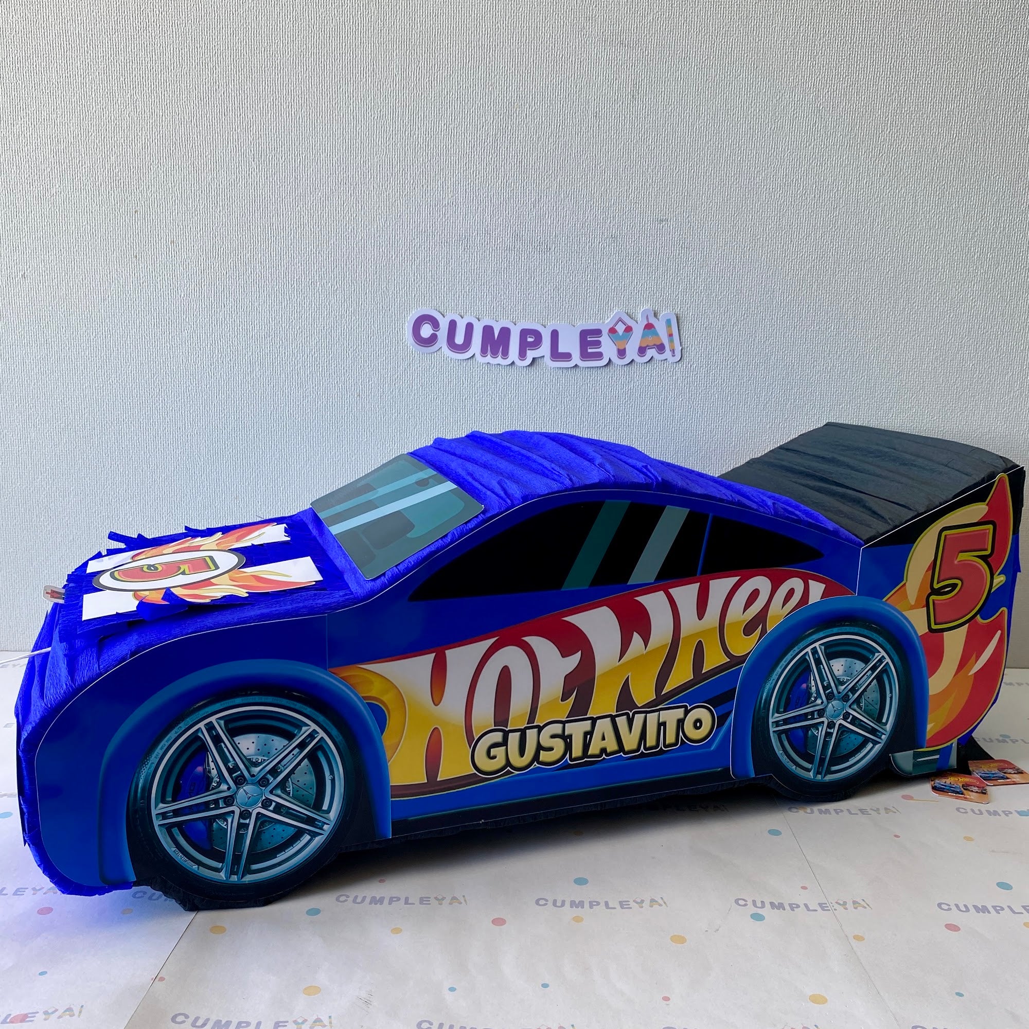 PIÑATA 60 CM AUTO HOT WHEELS AZUL