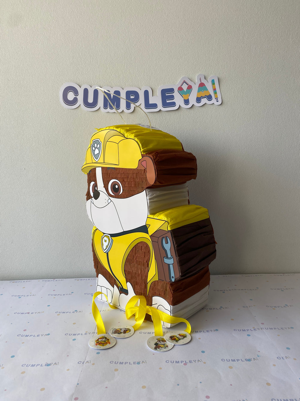 PIÑATA RUBBLE DE PAW PATROL 40CM PREMIUM