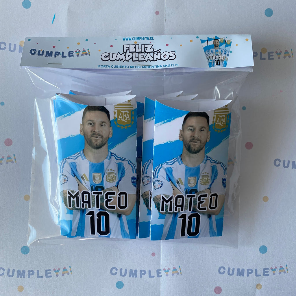 PORTA CUBIERTO MESSI ARGENTINA 7X13CM TEMÁTICO