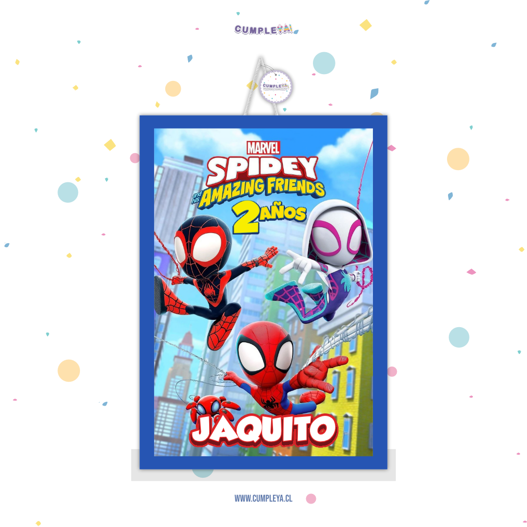 PIÑATA SPIDEY RECTANGULAR EXPRÉS 50CM