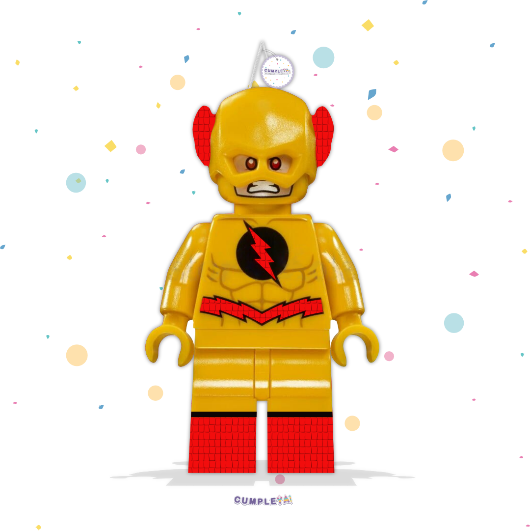PIÑATA FLASH LEGO AMARIILO 60CM PREMIUM