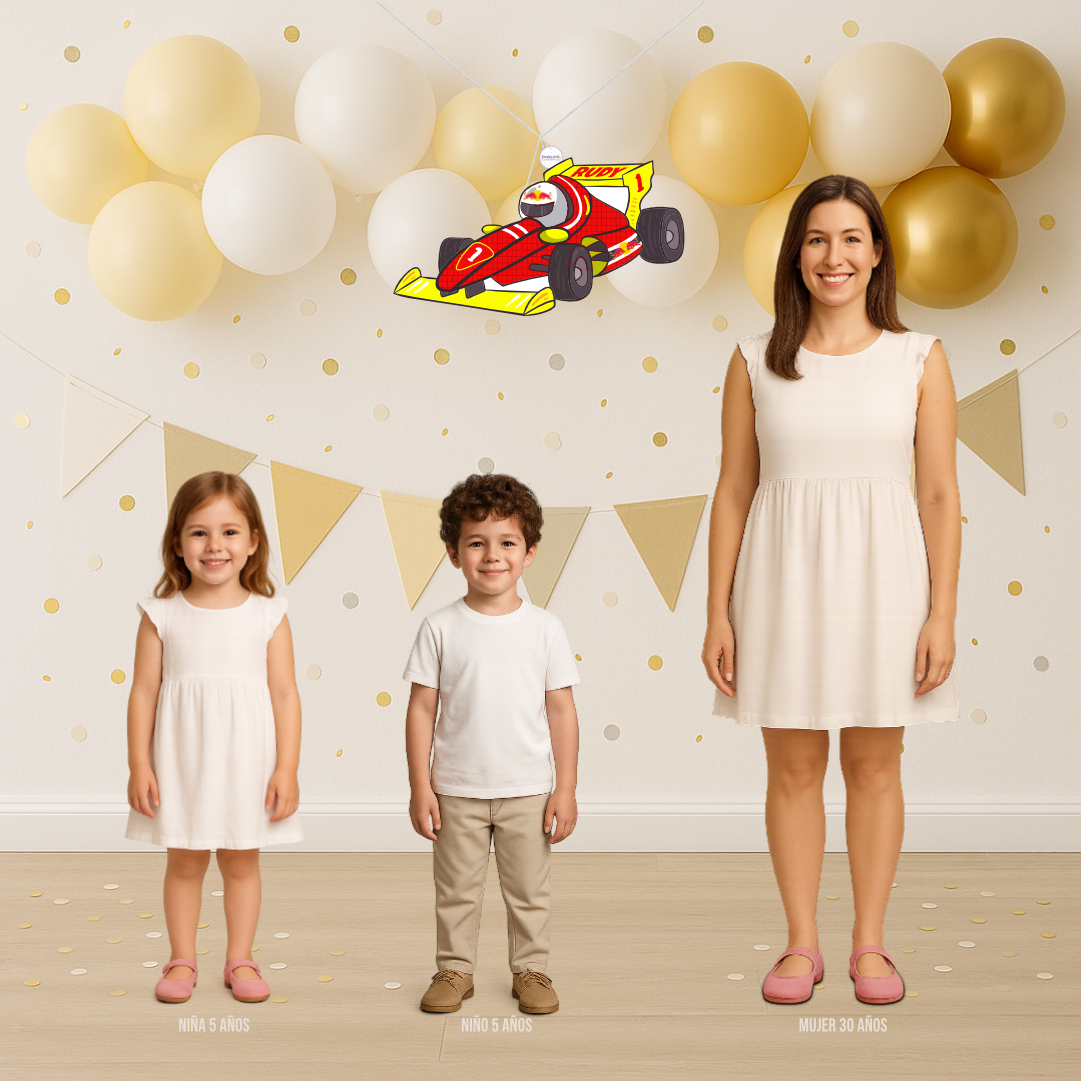 PIÑATA AUTO FORMULA 1 REDBULL 60CM PREMIUM