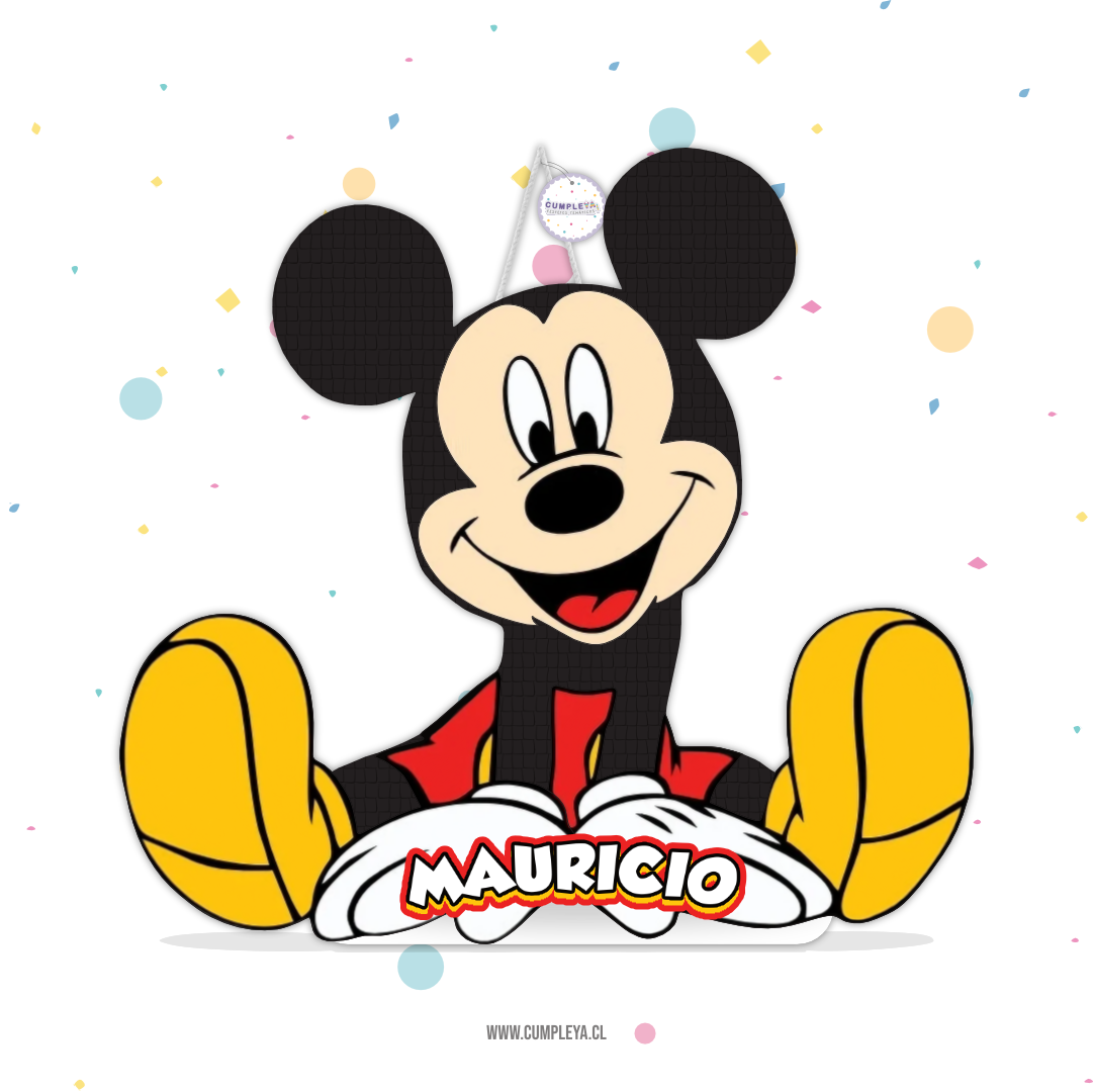 PIÑATA MICKEY SENTADO 40CM PREMIUM
