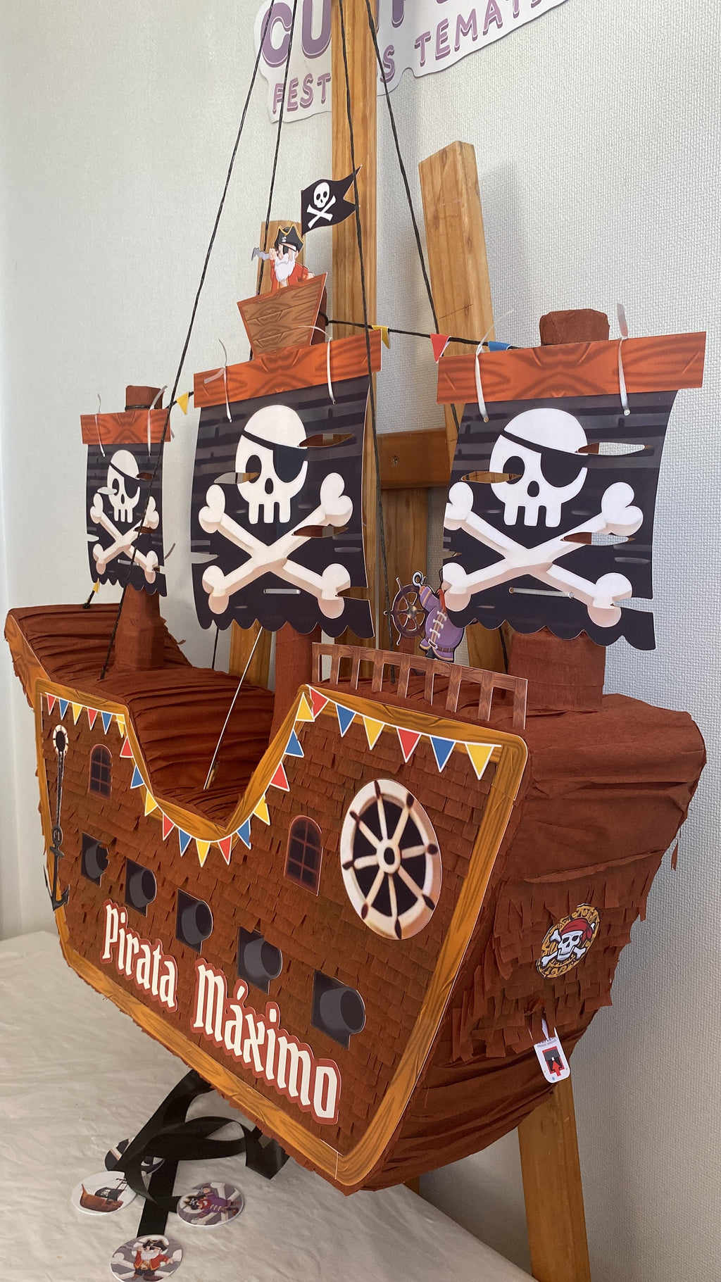 PIÑATA BARCO PIRATA 60CM PREMIUM