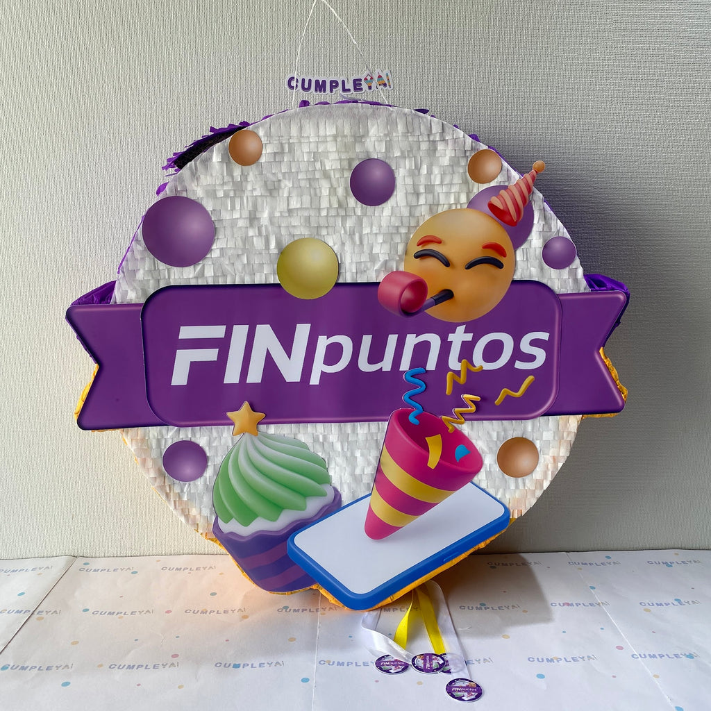 PIÑATA PERSONALIZADA CORPORATIVA DE LA EMPRESA FINFAST 60CM PREMIUM