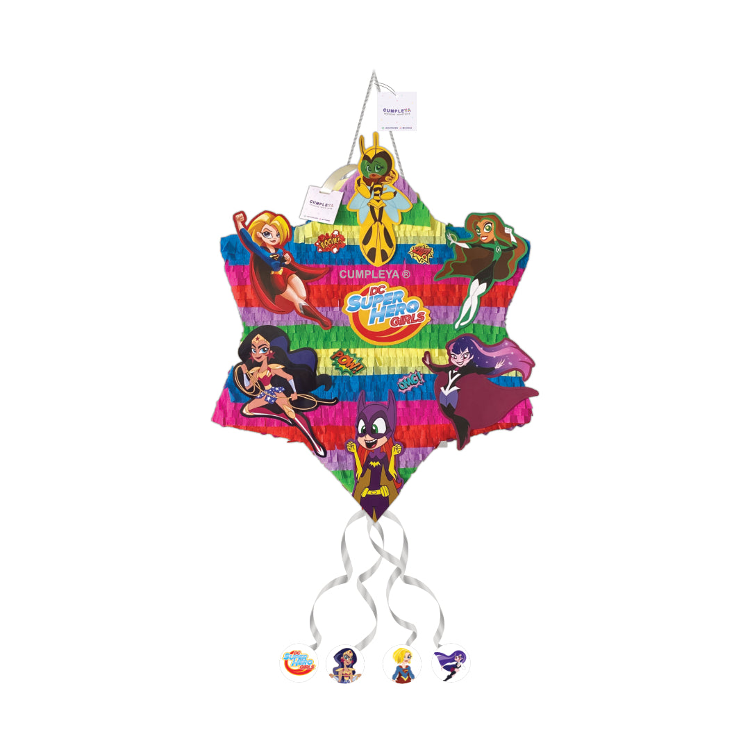 PIÑATA NÚMERO 5 DE SUPERHEROE GIRL 40CM PREMIUM