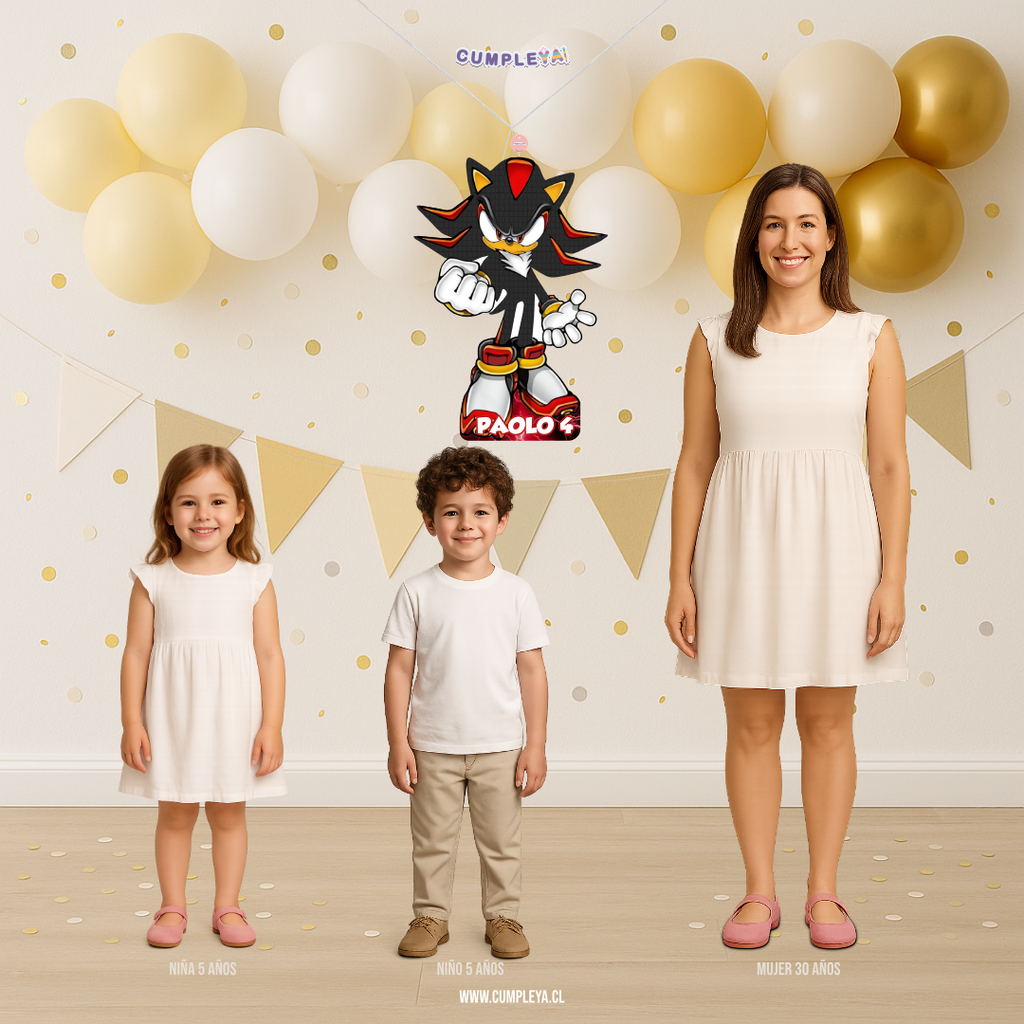 PIÑATA SHADOW DE SONIC 60CM PREMIUM