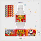 STICKER PARA BOTELLA 12 U TOM Y JERRY