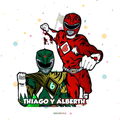 PIÑATA 40 CM POWER RANGER ROJO Y VERDE