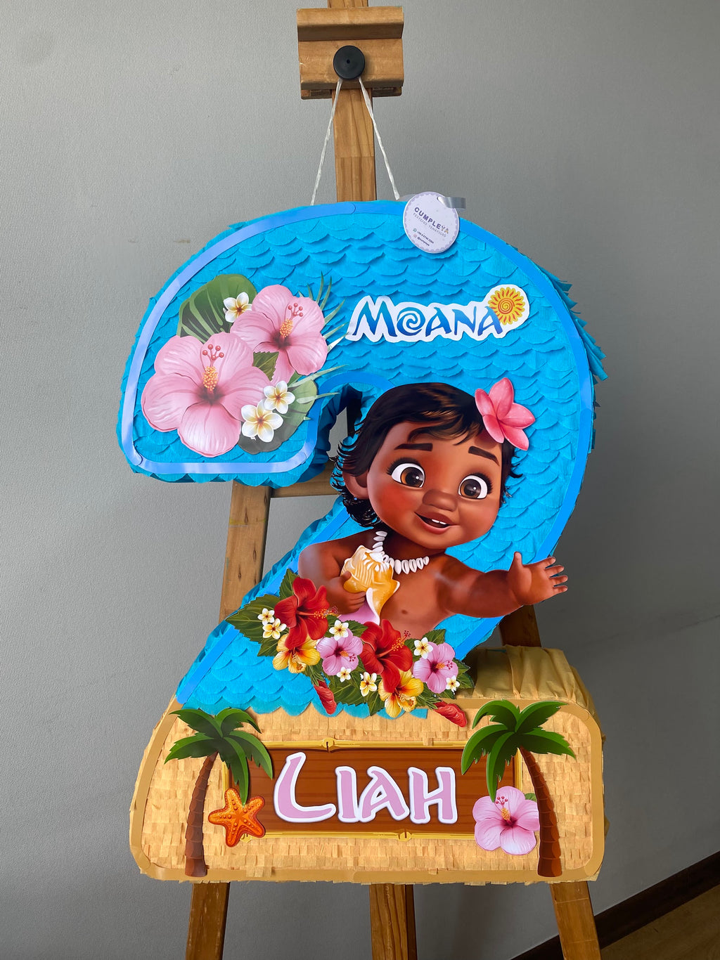 PIÑATA MOANA BEBE NÚMERO 2 60CM PREMIUM
