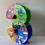 PIÑATA 60 CM XL NUMERO 3 LOS VENGADORES BEBES