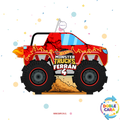 PIÑATA 40 CM MONSTER TRUCK ROJO