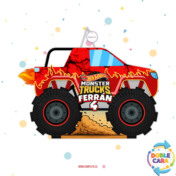 PIÑATA 40 CM MONSTER TRUCK ROJO