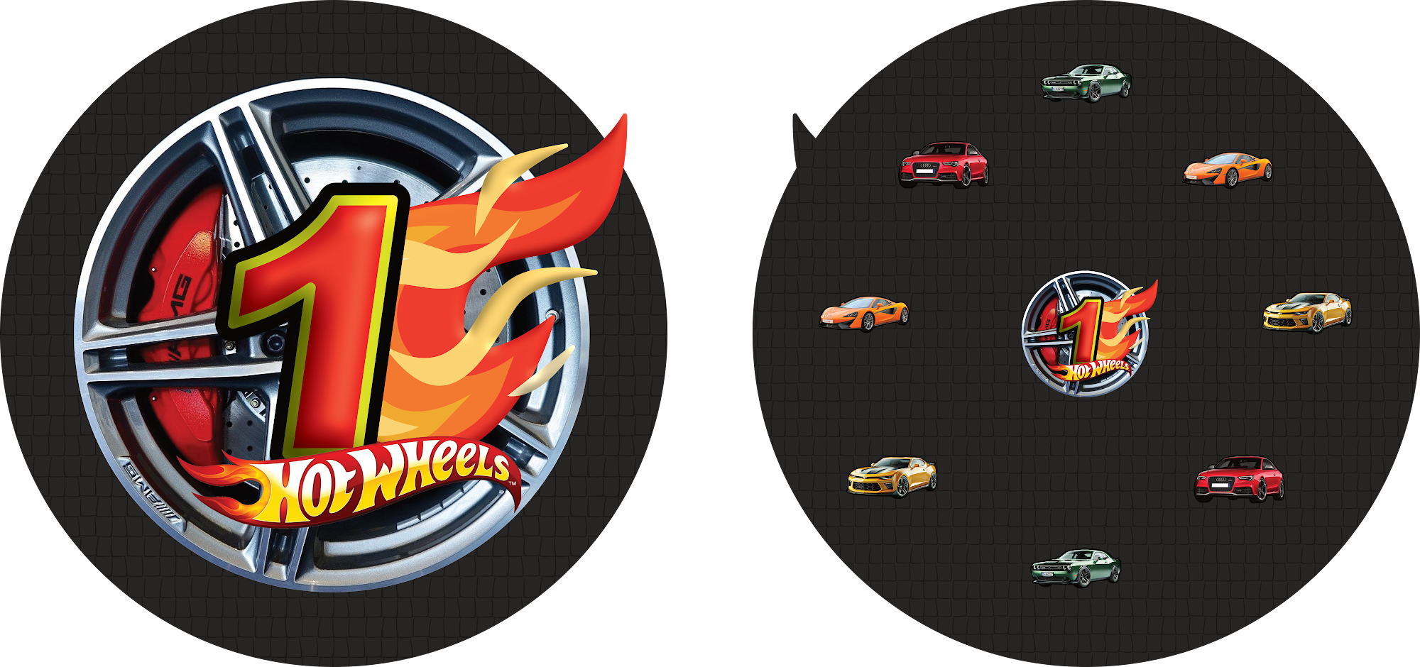 PIÑATA RUEDA DE AUTO 60CM PREMIUM