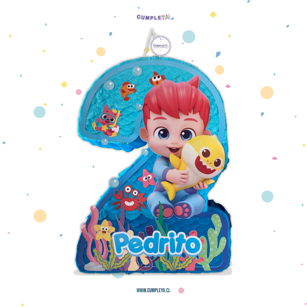 PIÑATA NUMERO 2 BEBE FINN 40CM PREMIUM