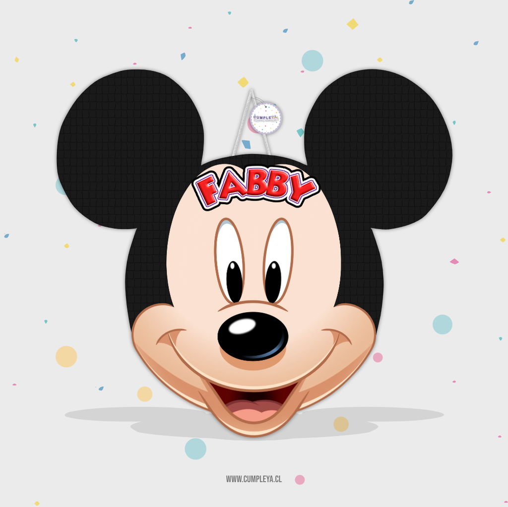 PIÑATA MICKEY MOUSE CABEZA 60CM PREMIUM