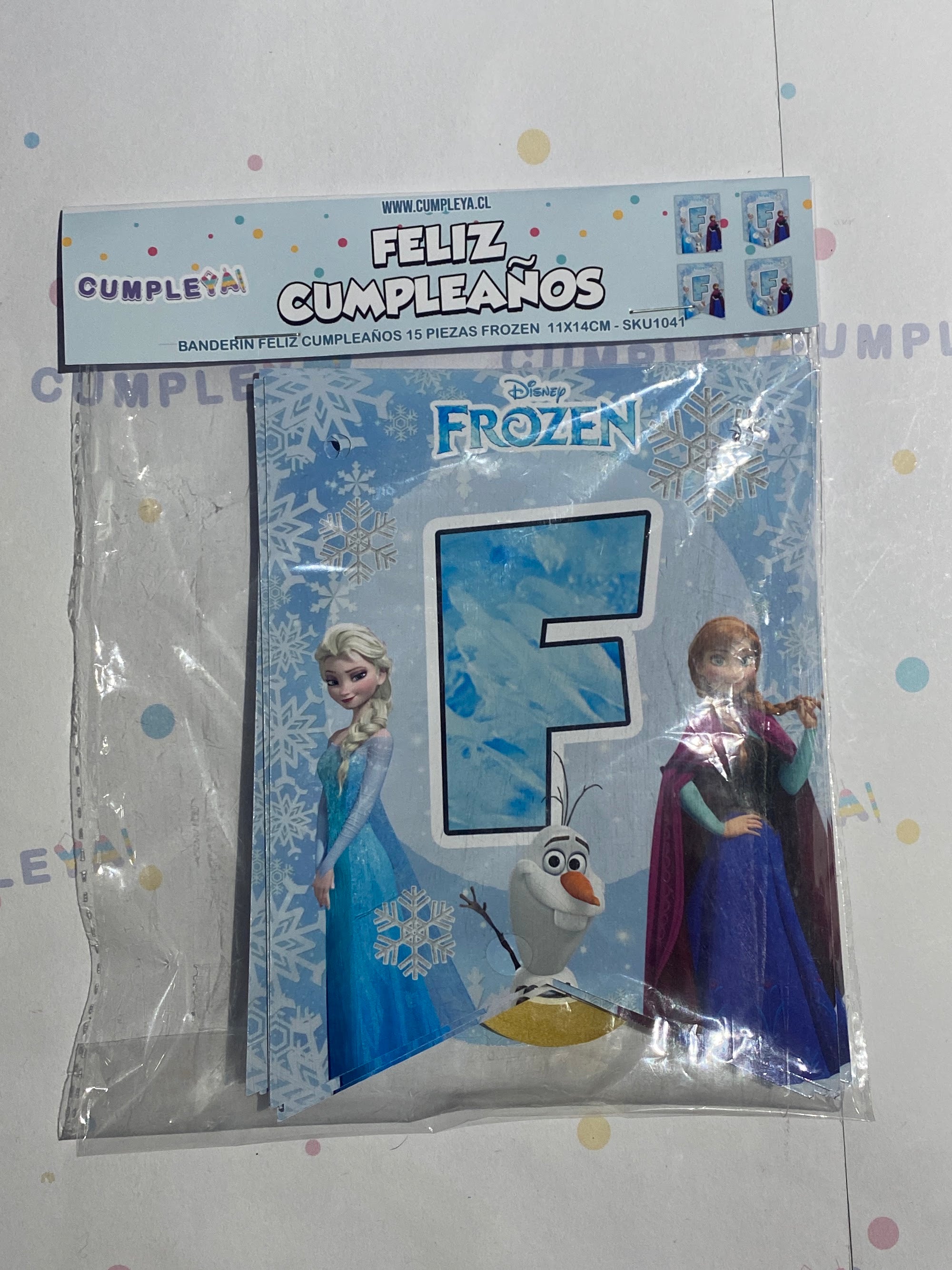 BANDERIN FELIZ CUMPLEAÑOS FROZEN