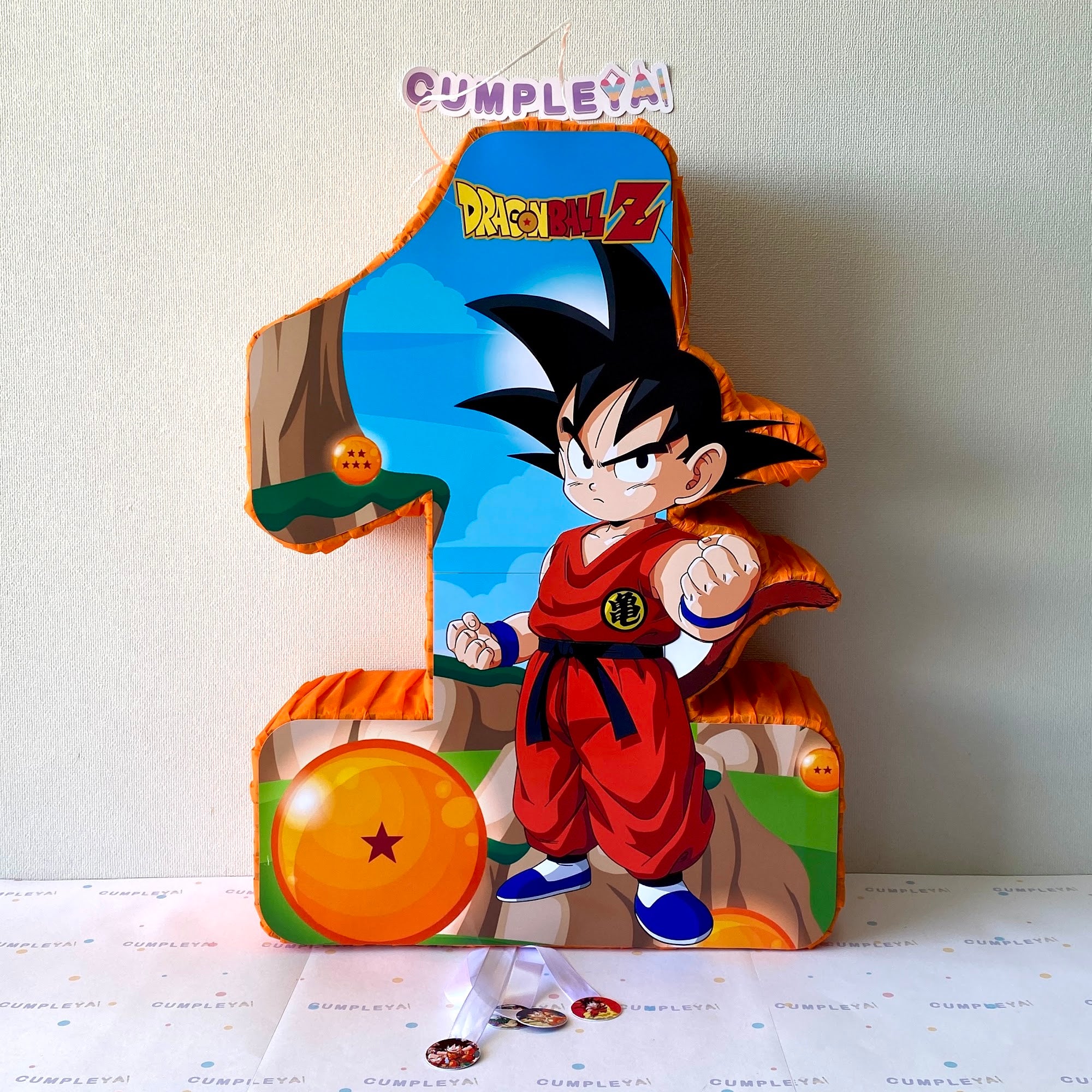 PIÑATA 60 CM XL NUMERO 1 GOKU NIÑO