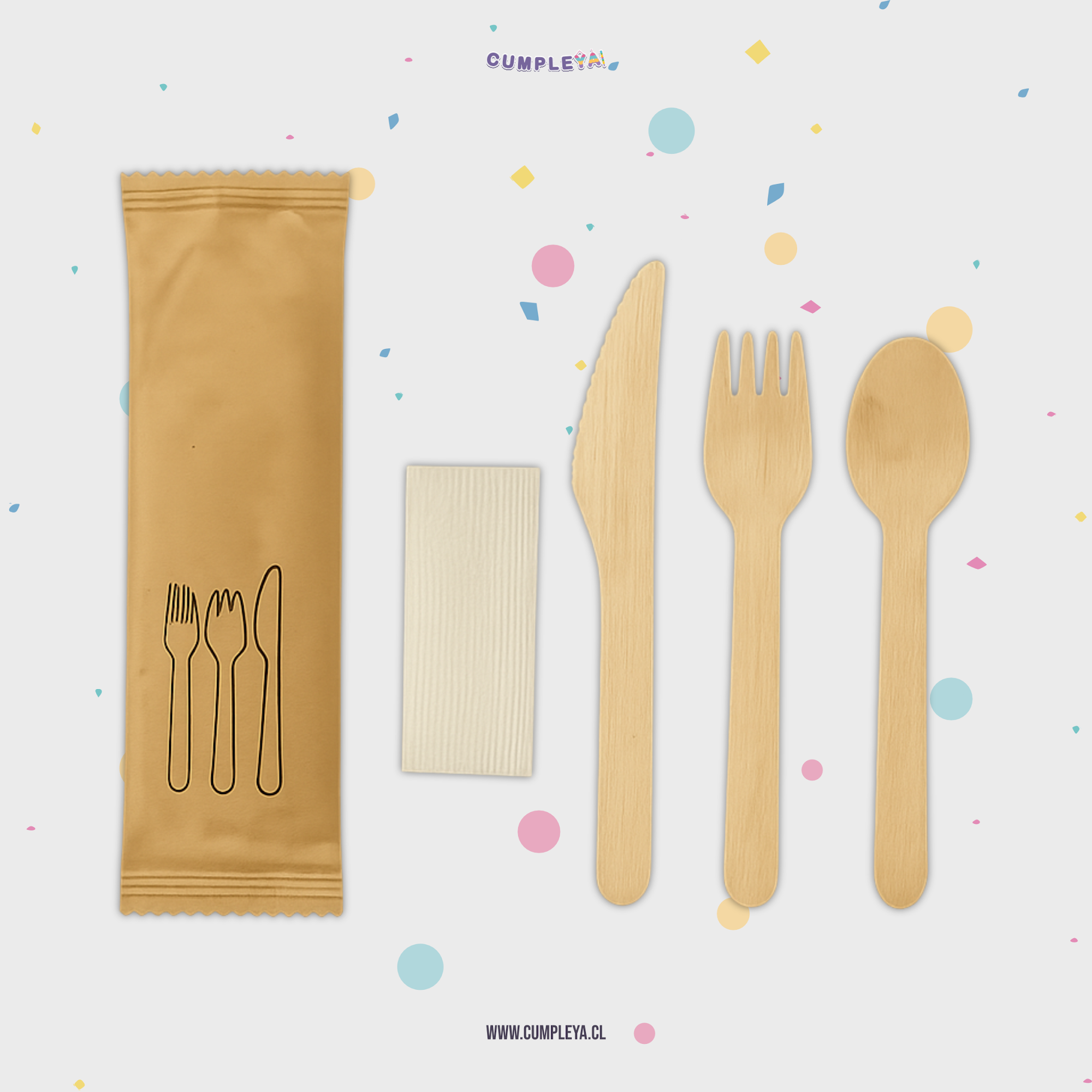 PACK CUBIERTOS MADERA