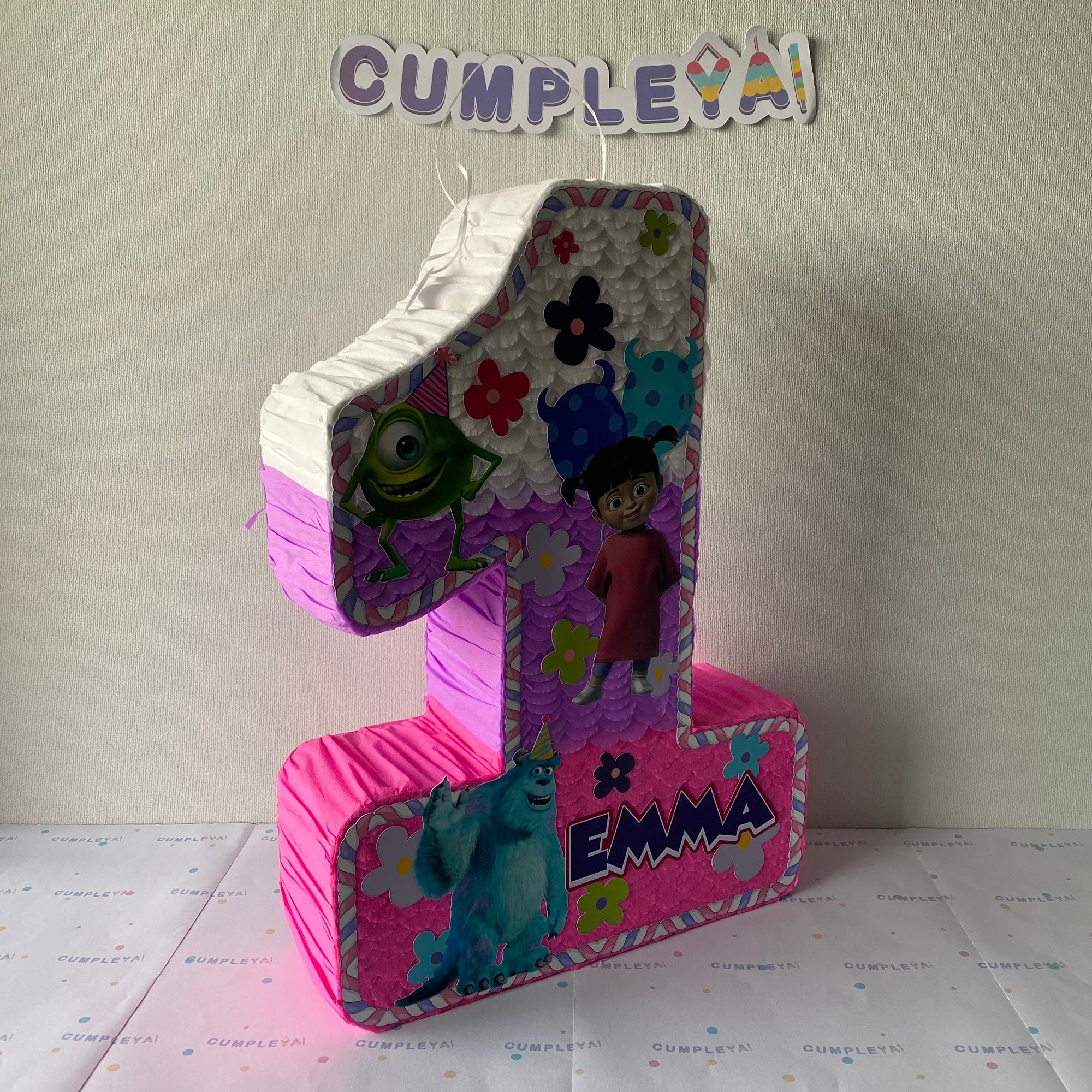 PIÑATA NUMERO 1 MONSTER INC 60CM PREMIUM