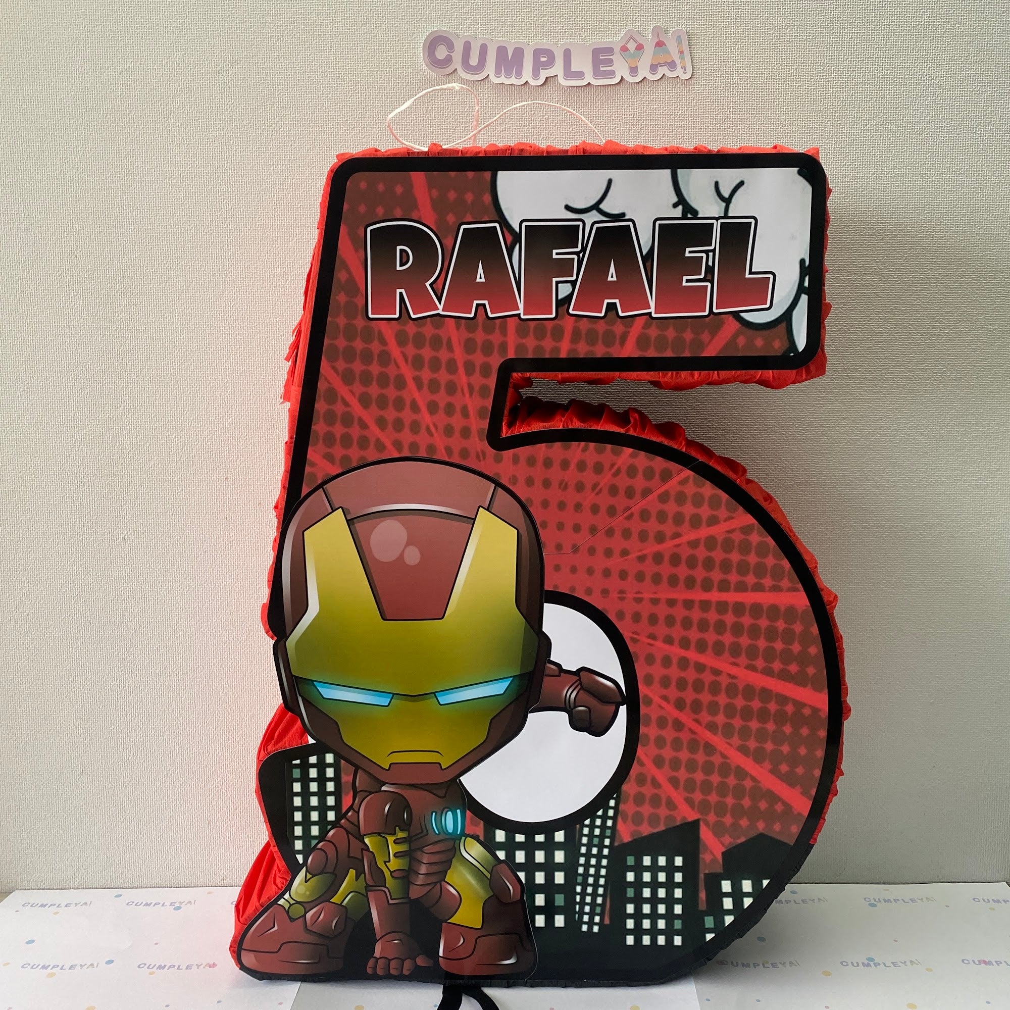 PIÑATA 60 CM XL IRONMAN BEBE NUMERO 5