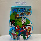 PIÑATA 60 CM XL NUMERO 5 LOS VENGADORES