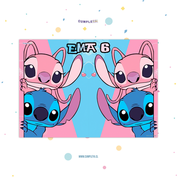 INDIVIDUALES DE PAPEL PACK 12U STITCH Y ANGELA