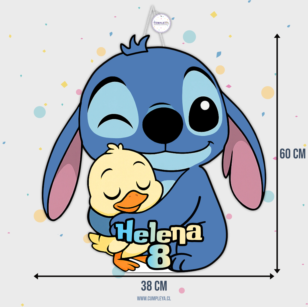 PIÑATA 40 CM STITCH CON PATITO