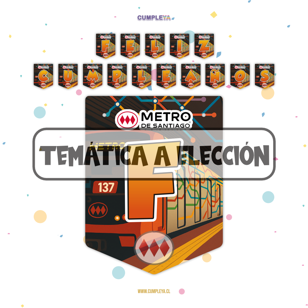 BANDERIN FELIZ CUMPLEAÑOS TEMÁTICA A ELECCIÓN