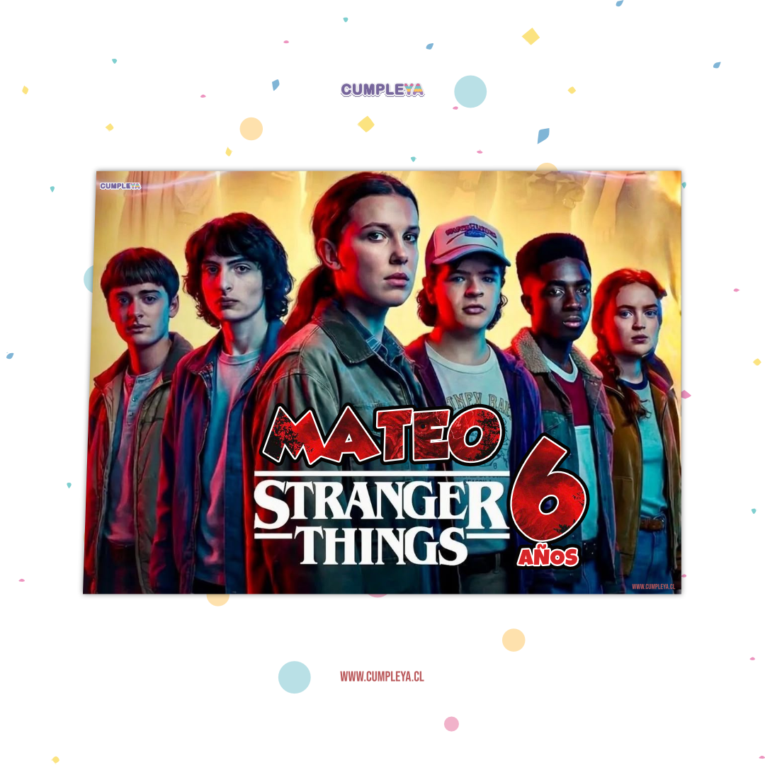 INDIVIDUALES DE PAPEL PACK 12U STRANGER THINGS