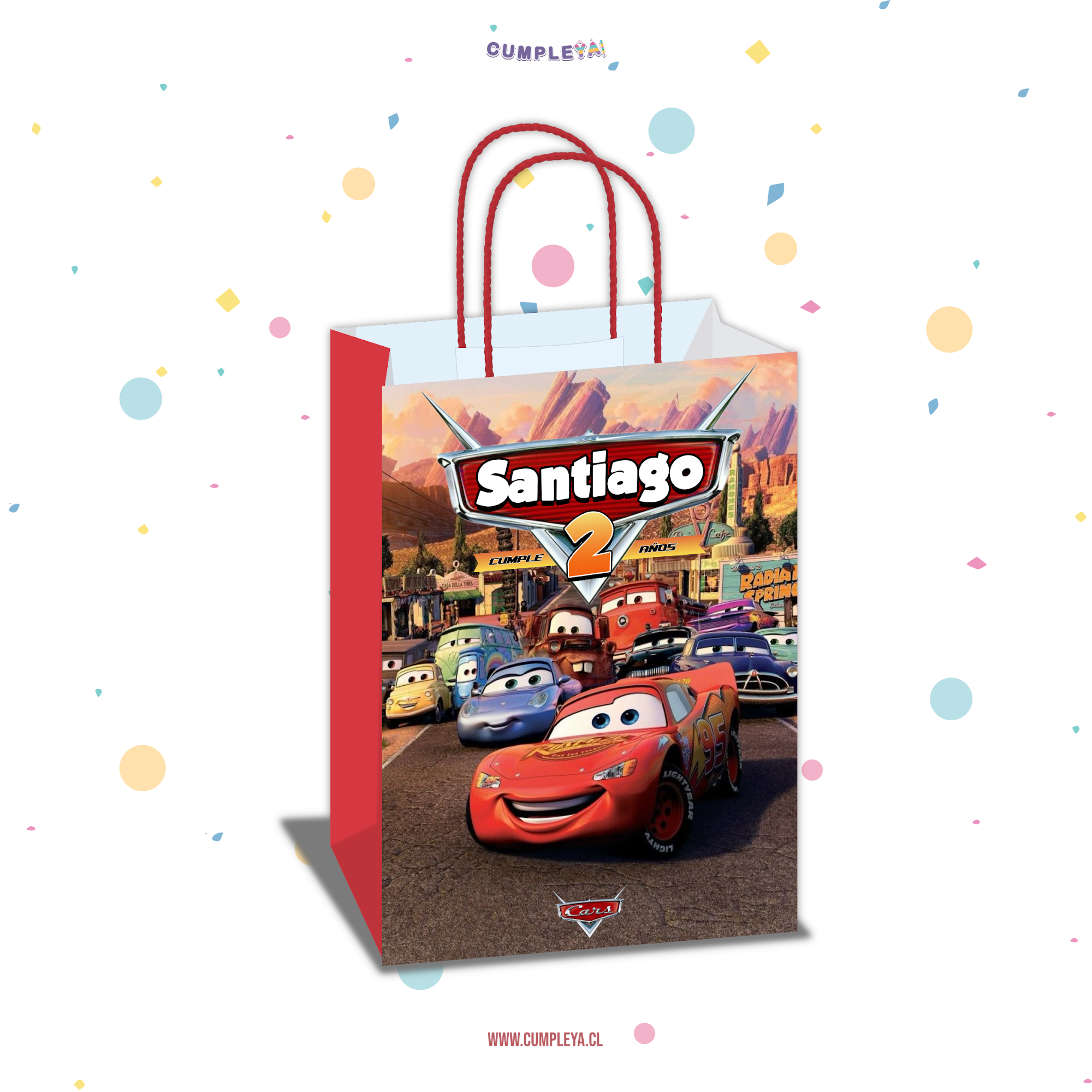 BOLSA SORPRESA 16 × 21 × 8 CM CARS