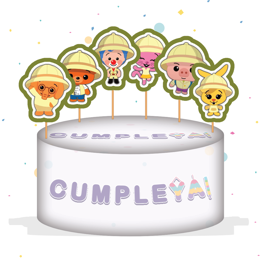 TOPPER PLIM PLIM SAFARI 8CM SET 6U