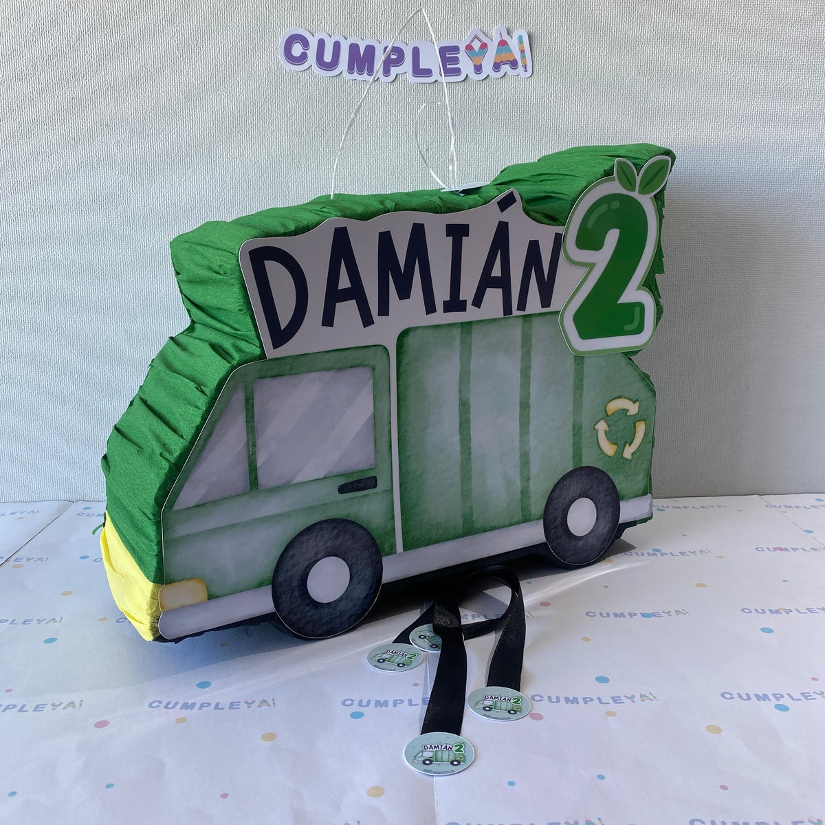 PIÑATA 40 CM CAMION DE BASURA