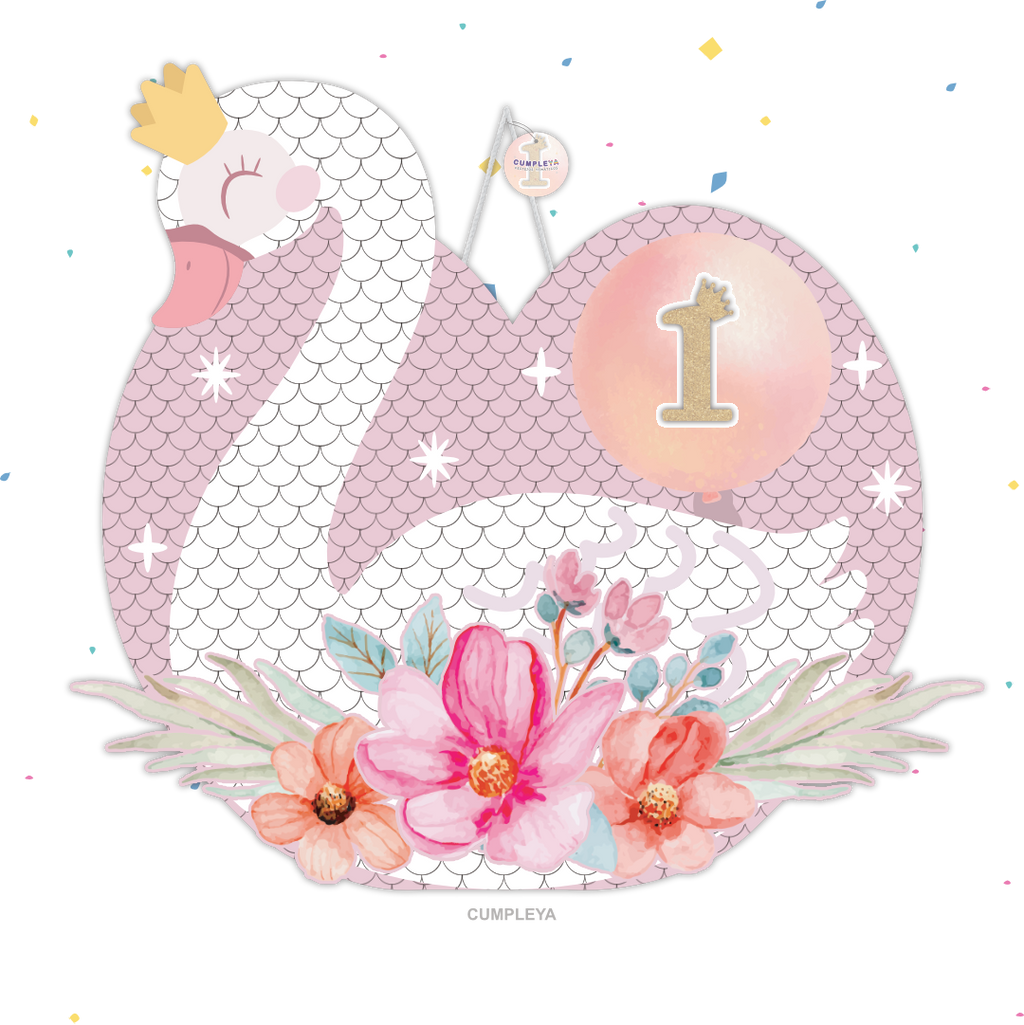 PIÑATA CISNE 60CM PREMIUM