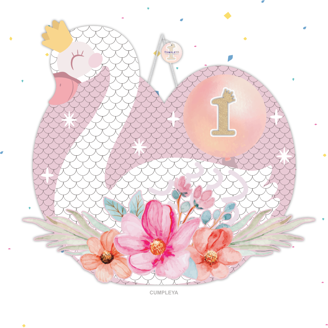 PIÑATA CISNE 60CM PREMIUM