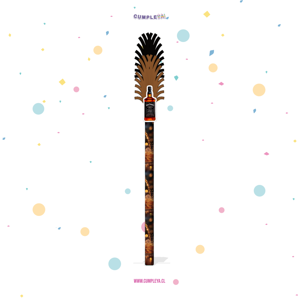 BASTÓN BOTELLA JACK DANIELS TEMÁTICO PARA PIÑATA