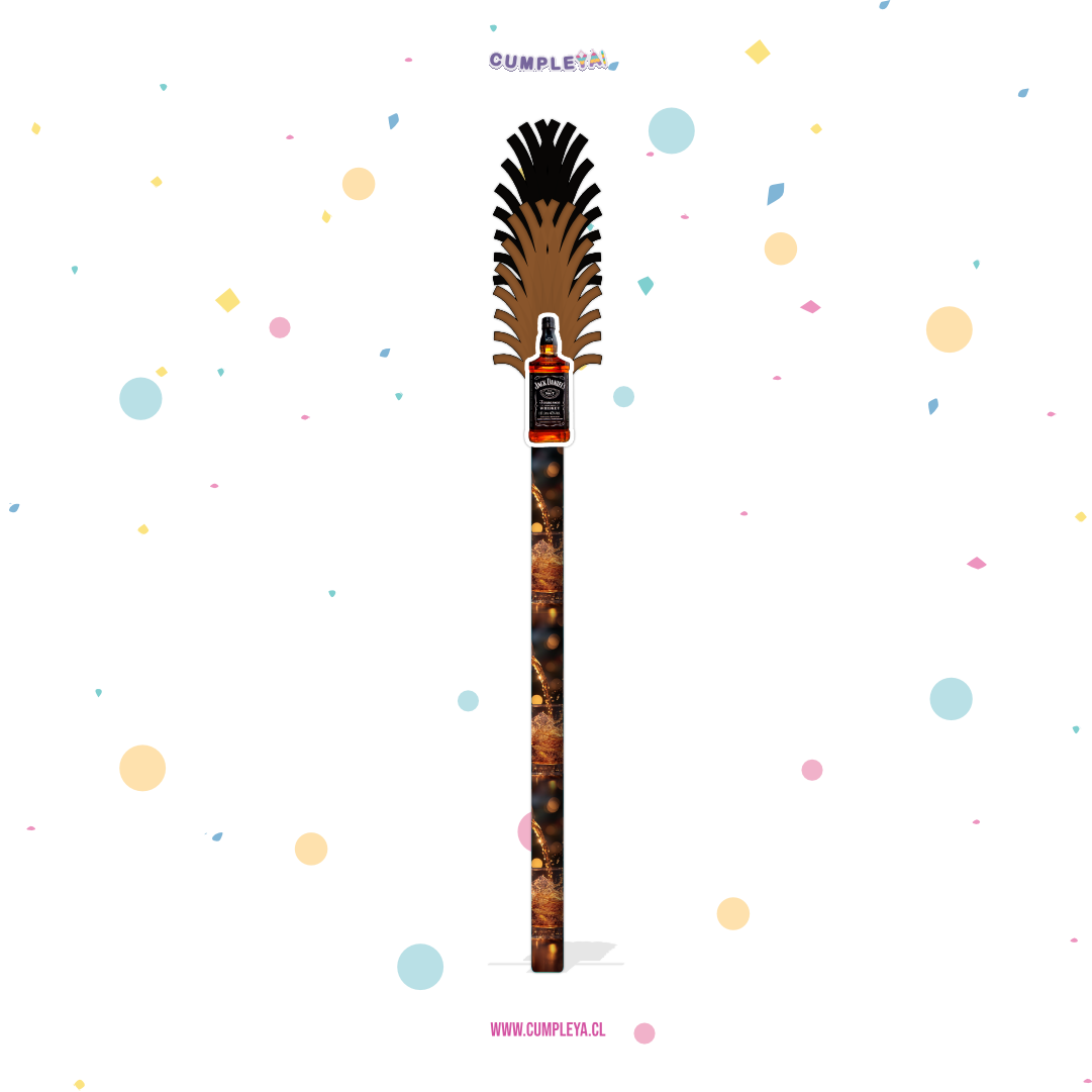 BASTÓN BOTELLA JACK DANIELS TEMÁTICO PARA PIÑATA